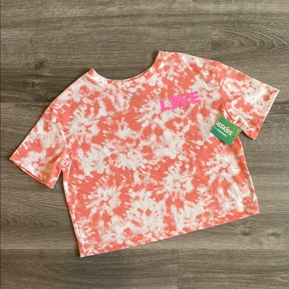 NEW 365 from Garanimals little girls cropped tie dye t-shirt